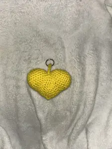 Crochet Heart Keychain