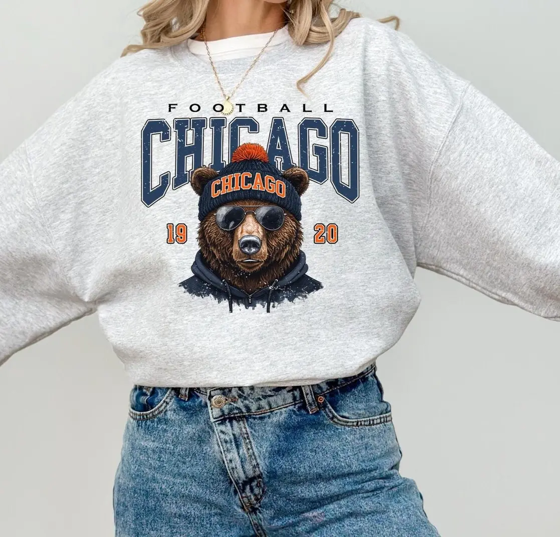 Adult & Youth Chicago Football 1920s Sweatshirt, Mascot Chicago Retro Sports Tee, Game Day T-Shirt