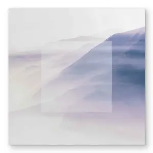212 MAIN Artistic Mist-Shaped Landscapes Aluminium Metal Print Wall Art - 32x32 in, Vibrant Nature Photo for Modern Home Decor, Room Accent