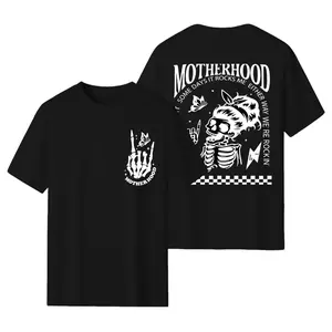 "Motherhood: Sometimes I Rock It, Sometimes It Rocks Me" shirt – a perfect unisex cotton tee or sweatshirt for moms, great for Mother's Day! Casual T-shirt