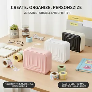 Upgraded mini label printer, portable Wireless Bluetooth thermal printer, multiple templates, easy to use, suitable for offices, homes and businesses, Thermal Labels