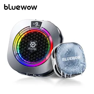 BlueWow Phone Cooler TH16 Pro Max Portable USB Cooling - 5 Modes, 100-Level Stepless Adjustment, Vibrant RGB Lighting, Magnetic & Clip-On Design, Rechargeable Shirt Fan, Gaming Accessories, Gift Box for PUBG Mobile, CODM,summervibes