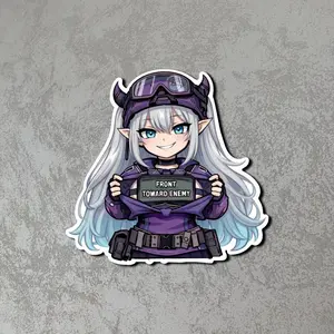 Cute Fantasy Girl Vinyl Sticker, Anime Style Car Decal, Kawaii Laptop Sticker, Waterproof Chibi Character Decal, Aesthetic Gift Idea