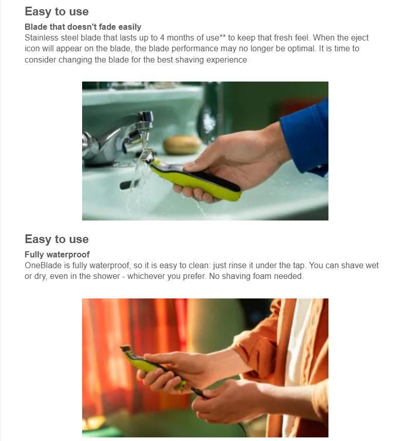 Philips Norelco OneBlade 360 Face + Body, Hybrid Electric Razor and Beard Trimmer for Men with 5-in-1 Face Stubble Comb and Body Hair Trimmer Kit, QP2834/70