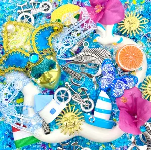 Viva Italia  - Live Mix- Mixed Craft Embellishment Pack for Journals & DIY Crafts – Metal, Resin, Rhinestones & Artificial Flowers Assortment for Scrapbooking, Resin Art & Decoration