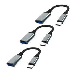 USB-C to USB Female Adapter, (3 Pack) USB to USB C Adapter Cable