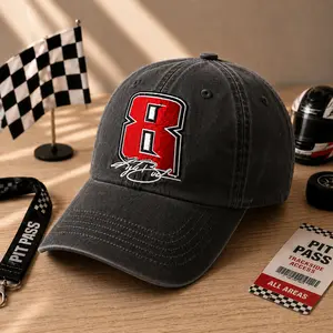Kyle Busch Embroidered Hat, Rowdy Number 8 Cap, Richard Childress Racing Merch, NASCAR Fan Gift