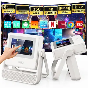【Christmas Gifts 】A5PRO XBJ  Essential for outdoor movies, Bluetooth 5.2 features 1080P smart touchscreen  easily handles home theater, business presentations, and camping projectionswireless screen mirroring functionality with smartphone.outdoor meeting