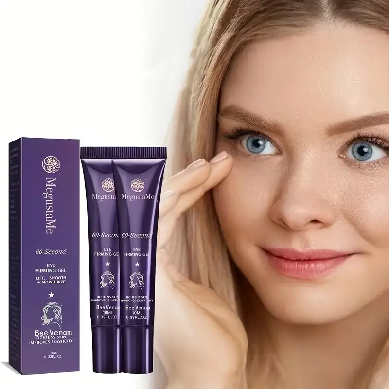Instant Firming Bee Venom & Retinol Eye Gel - 10ml Lightweight Nourishing Daily Moisture Repair Treatment with Gentle Hyaluronic Acid, Coffee for Smoothing Fine Lines, Reducing Dark Circles, All Skin Types