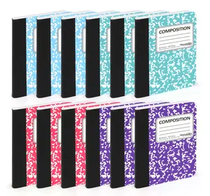 Mini Composition Notepads, Cute Small Pocket Notebook for Kids, Students, College, Office, Journal Notebooks - 4 Pastel Colors - 4.5 x 3.25 inch - 80 Sheets Per Book