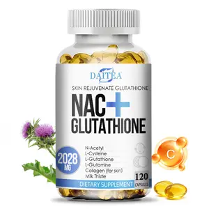Daitea NAC and Glutathione Health Supplement, Supports Skin Health,Supports Liver Health, 120 Capsules