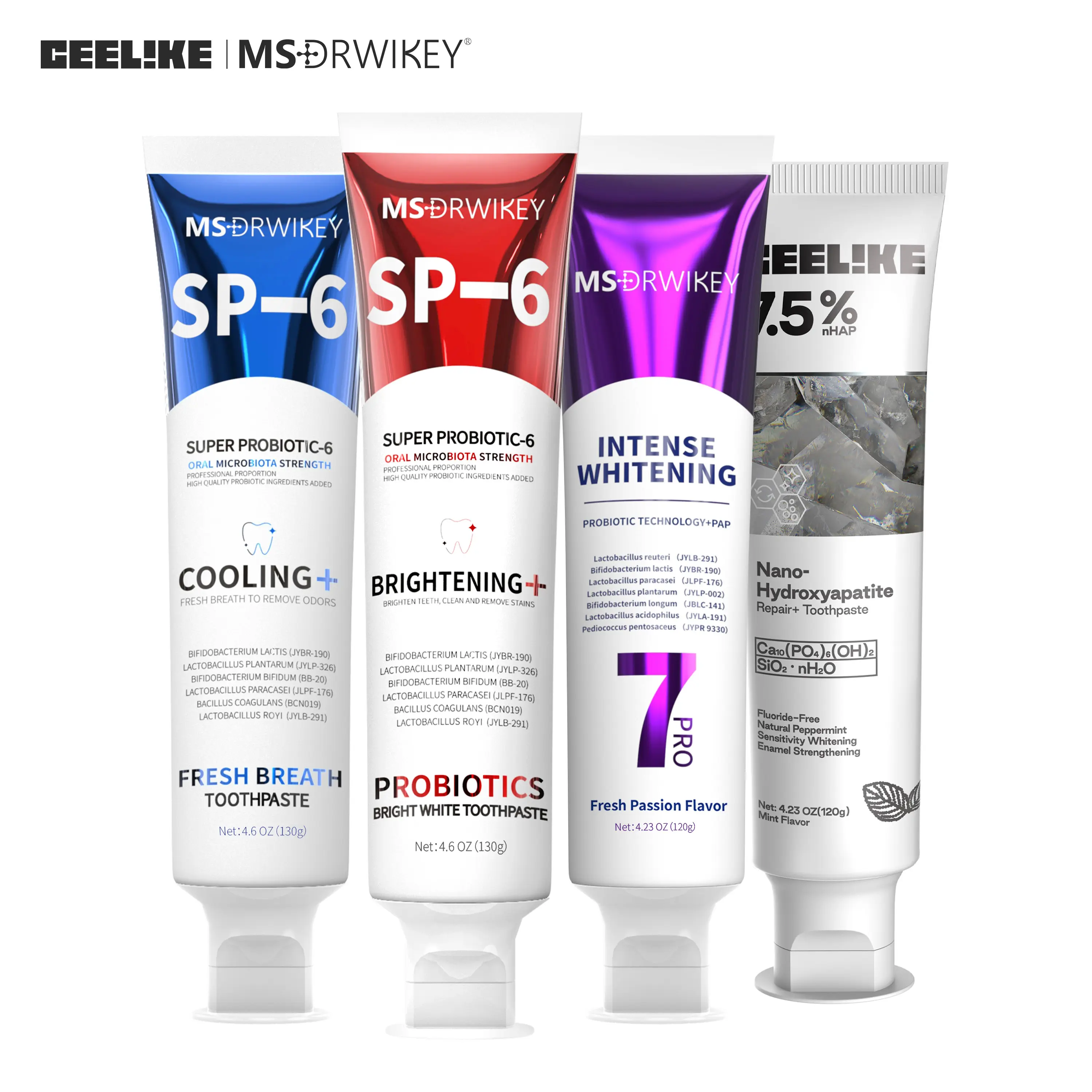 CEELIKE｜MSDRWIKEY Spring Gift Box (4-Piece): 7Pro, SP-6, Mint Toothpaste, Probiotic Spray