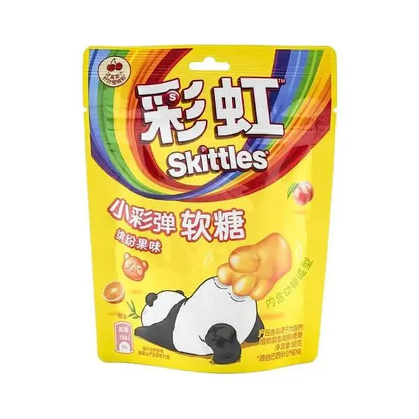 Skittles Gummies Fruit Mix, Sweet Chewy Juicy Snack with Peach Flavor