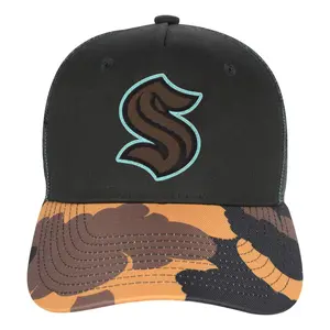 Seattle Kraken Youth Camo Mesh Trucker Cap