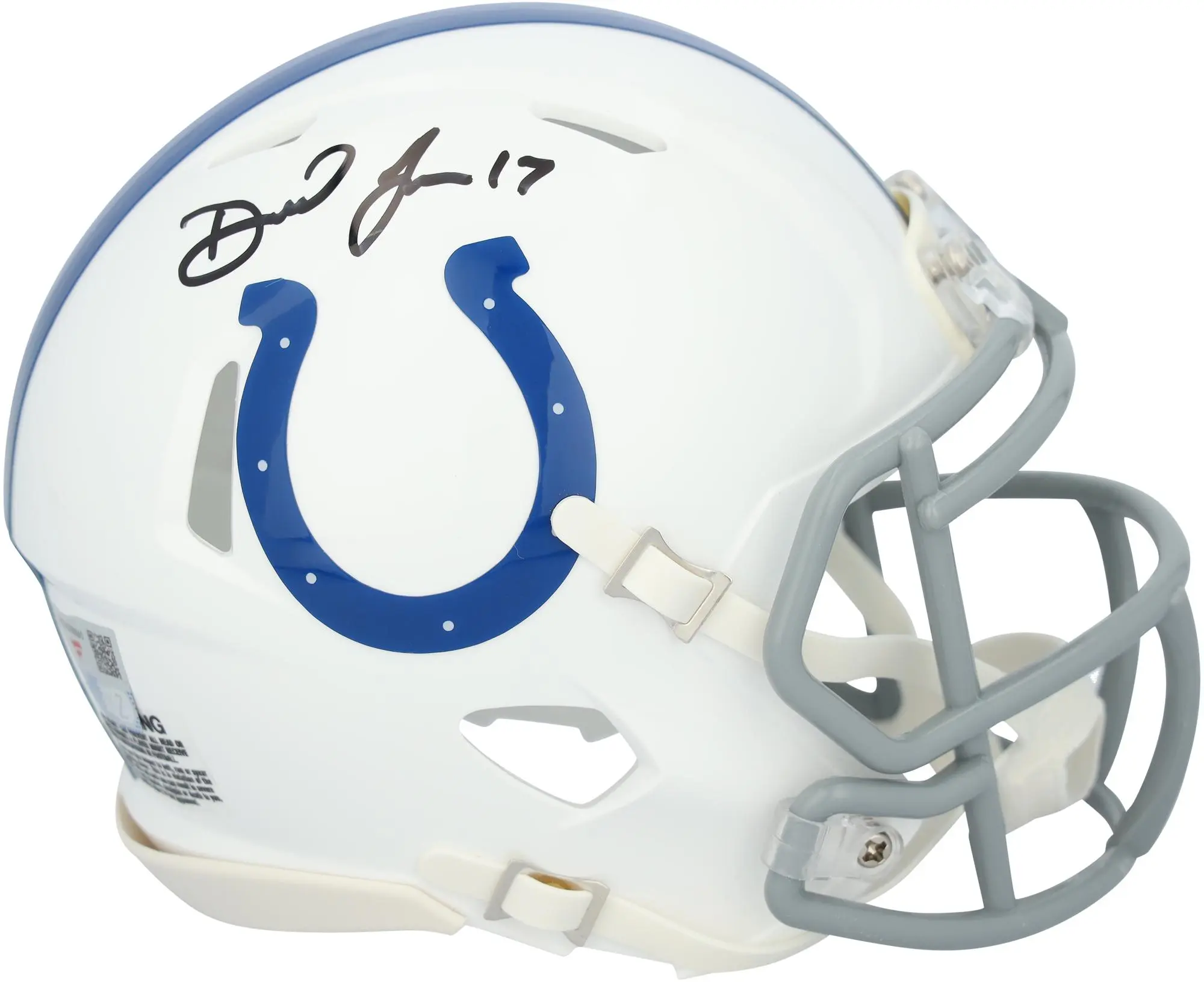 Daniel Jones Indianapolis Colts Autographed Riddell Speed Mini Helmet - Fanatics Authentic Certified