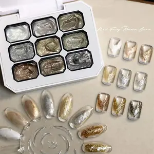 Solid Gel Nail Polish, Non-Washable Powder Series, Gradient Color Painting Gel, High Saturation Trendy Nail Art, Single Coat, Blend, Gradual