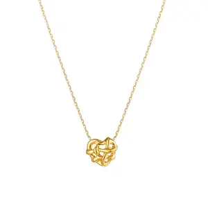 Gold Welded Heart Necklace