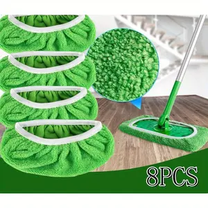 A Set of 8/4 Pcs Reusable Mop Pads Refill Compatible with Swiffer Sweeper Mop,Dry Sweeping Cloths & Wet Mopping Cloths for Household Cleaning,Washable Microfiber Pads for Mopping Floors,Hand Tools Kits