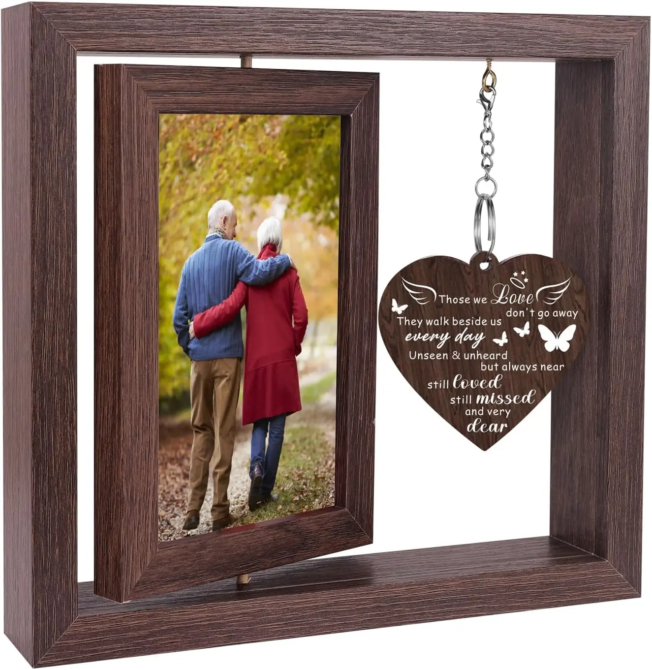 Memorial Sympathy Gifts for Loss of Loved One, Bereavement  for Loss of Mom Dad Memorial Picture Frame, Remembrance Condolence Funeral Sentimental In Memory of Loved One Gifts, Display Two 4x6 Photos