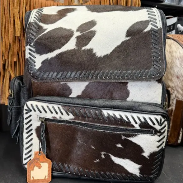 Full black & white cowhide 