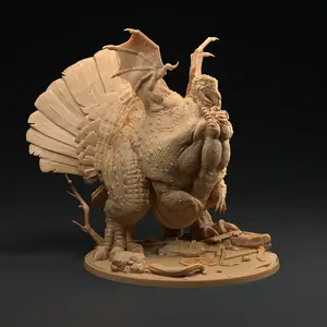 Turkey Dragon Dragurkey Turkey DnD Mini Thanksgiving | The Dragon Trappers Lodge | 32mm Scale | Miniature RPG Tabletop Mini Resin DnD Dungeons and Dragons