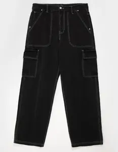 RSQ Mens Contrast Stitch Baggy Cargo Pants