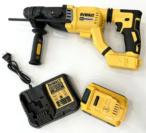 DEWALT DCH263 20V Brushless SDS-Plus Rotary Hammer Drill 3-Mode Heavy Duty Cordless Power Tool Kit With Battery Charger For Concrete Drilling Masonry Construction Site
