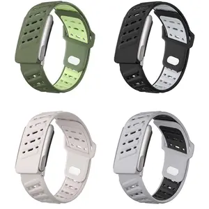 Whoop 5.0 Compatible Silicone Watch Band, Soft Touch Breathable Waterproof Sweatproof Fitness Tracker Strap Smartwatch Tracker for Whoop Life Ecg