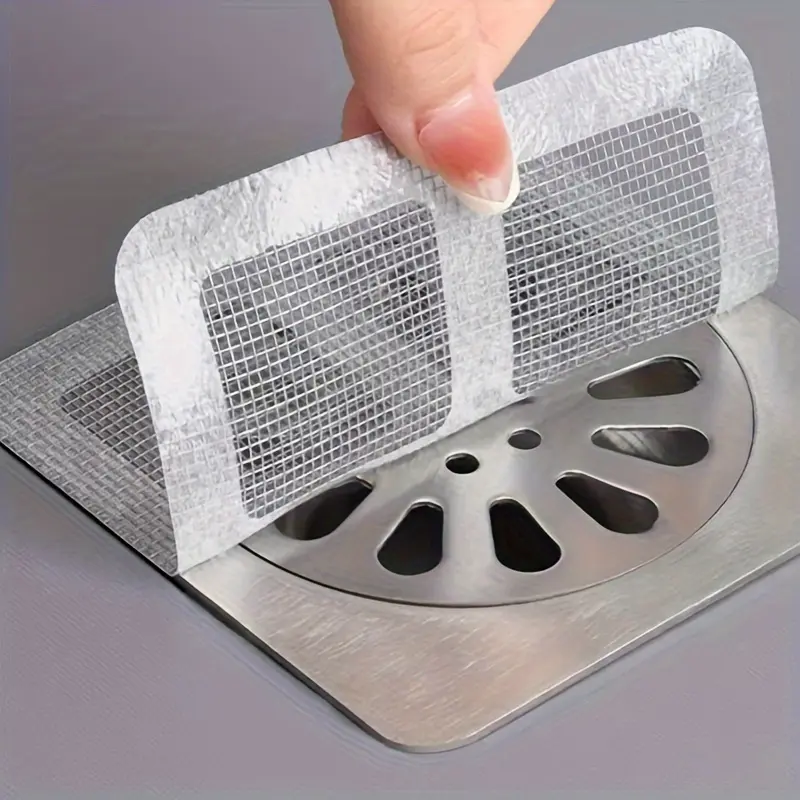 [Premium Sewer Filters] 50pcs Premium Disposable Sewer Filters - Effective Hair Blocker & Bug-Proof Patches - Long-Lasting, Easy Installation, Quick Drain Maintenance for Toilet, Bathroom Sink & Floor Drain