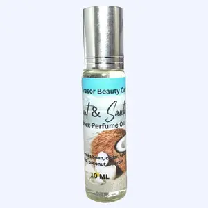 Tresor Beauty Care Coconut & Santal Roll-On Body Oil - Unisex Vegan Friendly Cedar Benzoin Coconut Milk Oils 10ml Clean Scented Aroma