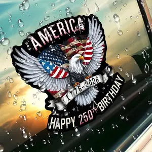 250th Birthday 1776 2026 Stickers, Retro American Eagle 250 Years Anniversary Patriotic Waterproof Vinyl Sticker for Water Bottle Bumper Car Laptop