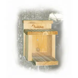212 MAIN Woodlink Audubon Series Squirrel Munch Box - Wood Seed Holder with Squirrel Deterrence for Bird Feeding Supplies