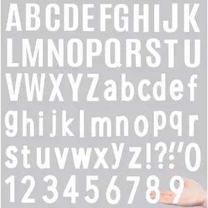 10 Sheets Vinyl Letter Number Stickers, Self-Adhesive Alphabet Stickers,  Mailbox Number Sticker Letters for Mailboxes,Door,,, Address Signs (White, 1.5 inch)
