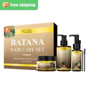 Batana Oil 3-Step Hair Repair System - Deep Nourishing Shampoo, Conditioner & Serum for Dry, Frizzy Hair Daily Haircare Haircare Moisture Restore Smooth shampoo hair growth shampoo para la caida del cabello