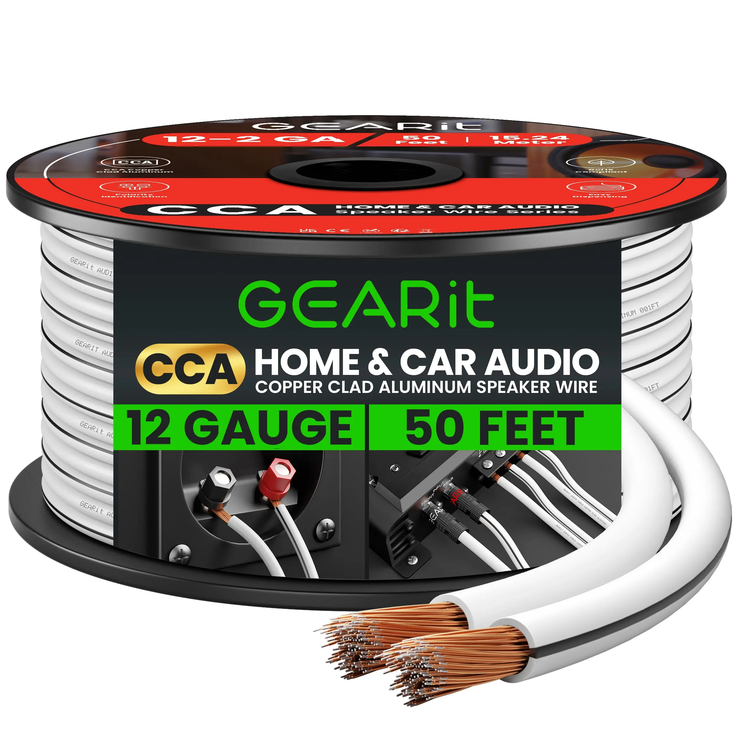 12 Gauge CCA Speaker Wire 12 Gauge CCA Speaker Wire