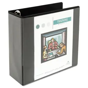 Universal  Comfort Grip Deluxe Plus D-Ring View Binder- 4 in. Capacity- 8.5 x 11- Black