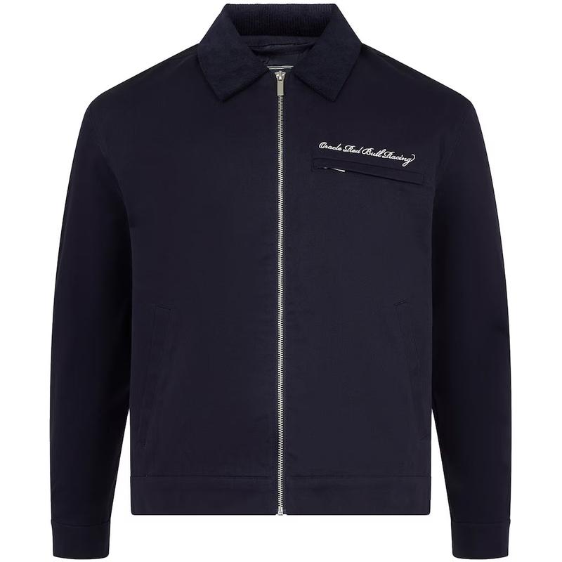 Red Bull Racing F1 Heritage Script Work Jacket - Navy