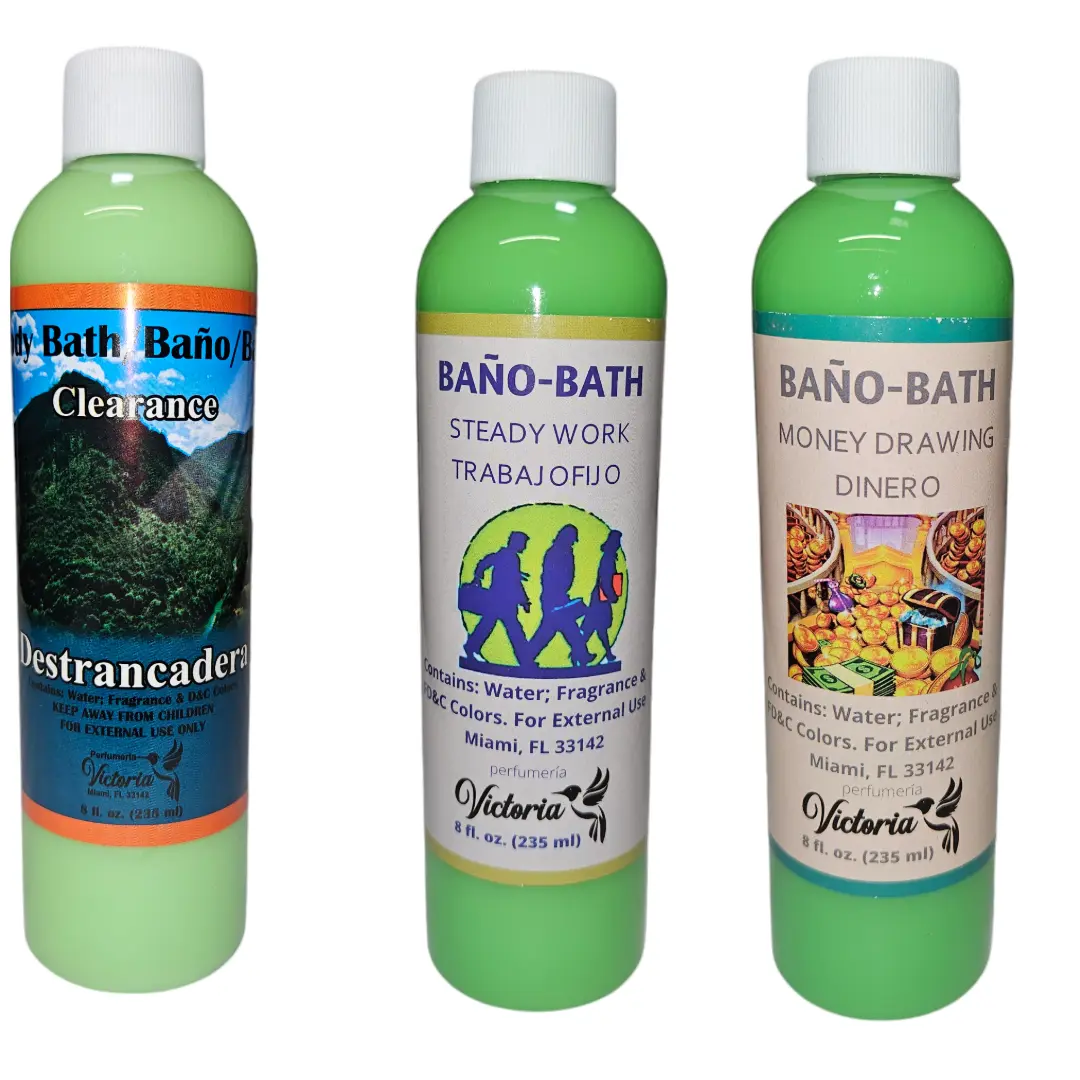 Spiritual Cleansing Multi-Pack Body Care Set - 3 Powerful Baths with 3 Bottles for Protection, Love, Energy Renewal | Beauty & Personal Care Bath Products, Three Bottles