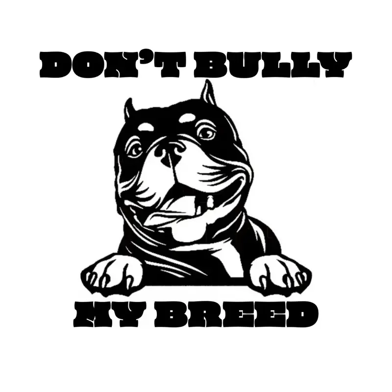 Don't Bully My Breed Pit Bull Permanent Vinyl Car Decal Sticker, Weather-Resistant Decals for Dog Lovers, Automotive Exterior Accessories for Cars, Trucks, Motorcycles, Decals Car Stickers