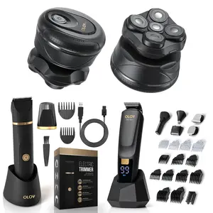 OLOV Men's All-purpose Grooming Three-piece Set | Shaving, Trimming, and Balding are All Done in One Stop. The Ultimate Equipment for Men's style  Rechargeable Shaver Kit Head Shaver