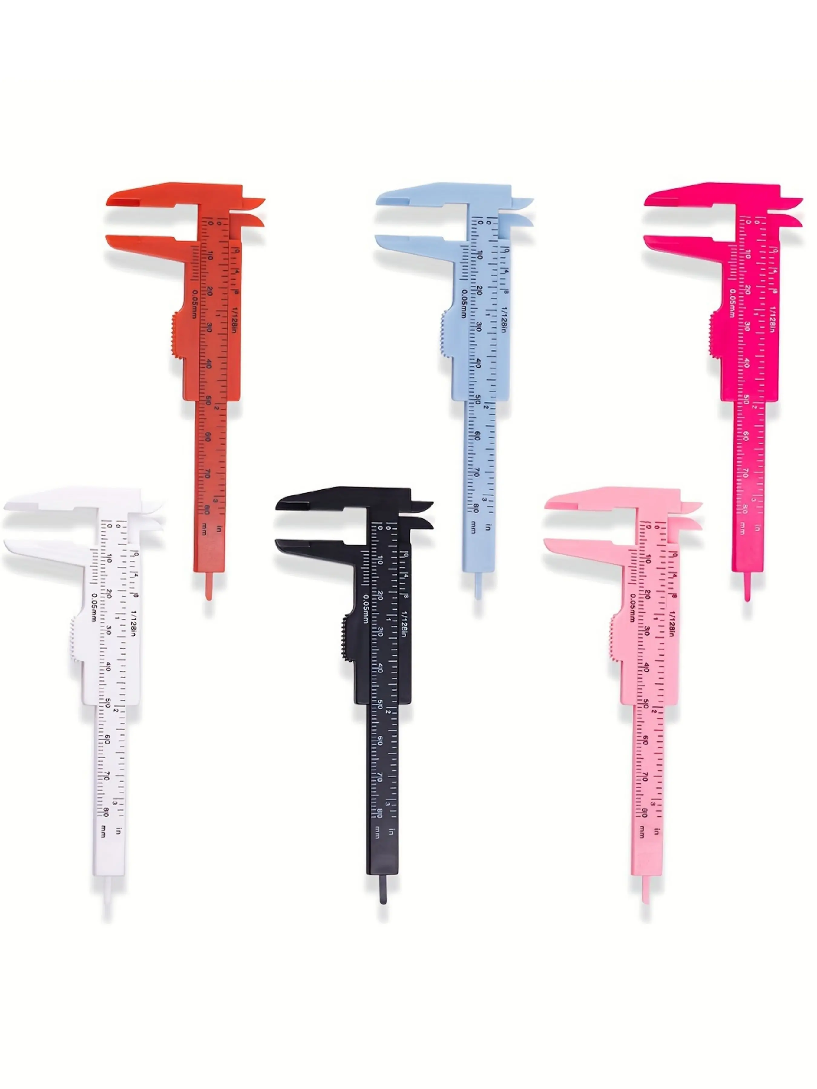 Mini Plastic Sliding Vernier Caliper Gauge, 8.0 Cm Double Scale Ruler, Ideal for Carpentry, Students, and Jewelry Measurement Tools
