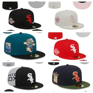 New Era White Sox 9FORTY Adjustable Hat Embroidered Logo Streetwear Cap Gorra De Beisbol Para Hombre Cotton Breathable All Seasons Trendy Fashion