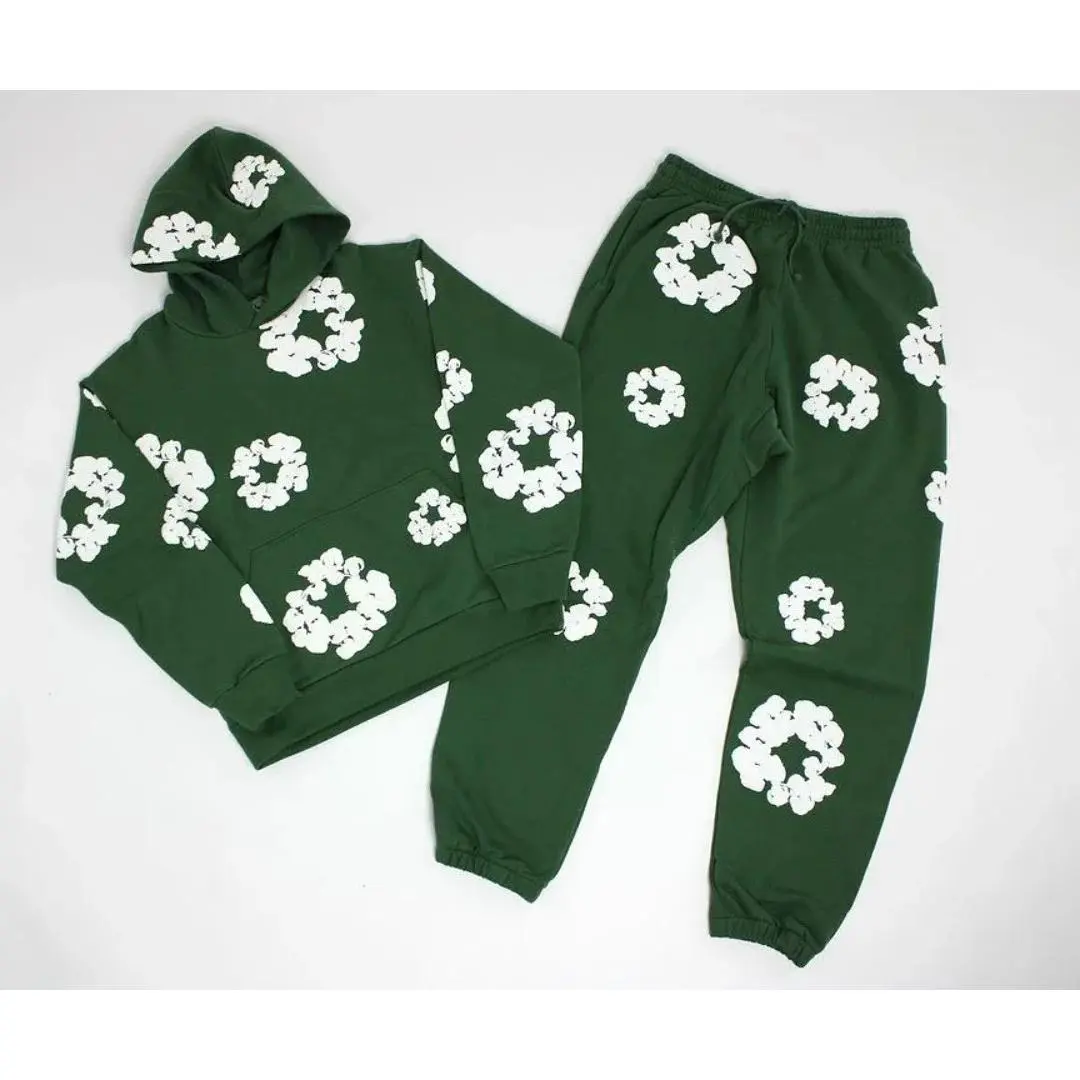 Dark green set (white floral wreath)