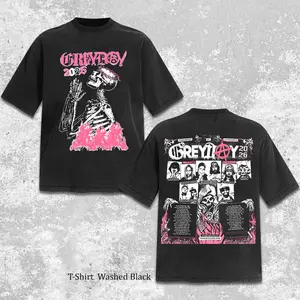 Grey Day 2026 Tour Shirt, Punk Rock Skeleton Prayer Shirt, Dark Aesthetic Streetwear, Anarchy Graphic Back Print Tee, G59 Merch, Unisex Rapper Clothing, New Tour 2026 Gift For Fans