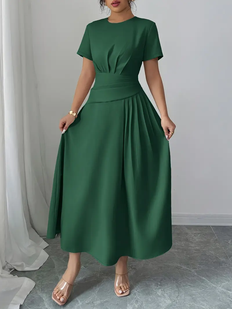 asos design flared sleeve tiered pleated dress in green - TikTok Shop asos design flared sleeve tiered pleated dress in green - TikTok Shop
