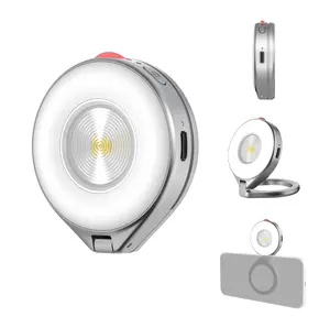 TELESIN Magnetic External Phone Flash & Fill Light for iPhone & Android, Bluetooth Camera Remote, Dimmable LED Light with 3 Color Modes, 6500K 5000Lux Portable Flash for TikTok, Selfies & Night Photography