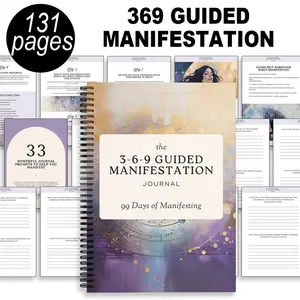 Manifestation Journal & Oracle Cards - 369 Guided Workbook with Spiritual Affirmations for Women's Mindset & Abundance
