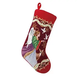Peking Handicraft 31SJM4508MC Christmas Angel Needlepoint Stocking, 11 x 18"