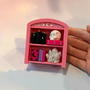 Bookcase 4-Key Mechanical Fidget Clicker Keychain