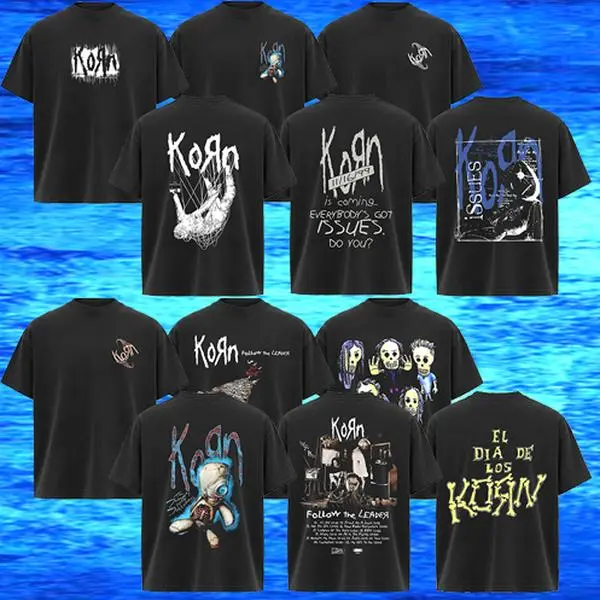 [Collection] Vintage Korn Rock Band Short-Sleeve Crewneck Comfort T-Shirt, Alternative Band Merch, 90s Vintage Grunge Graphic Tee, Summer Streetwear Outfit, Gift For Him, Gift For Friend